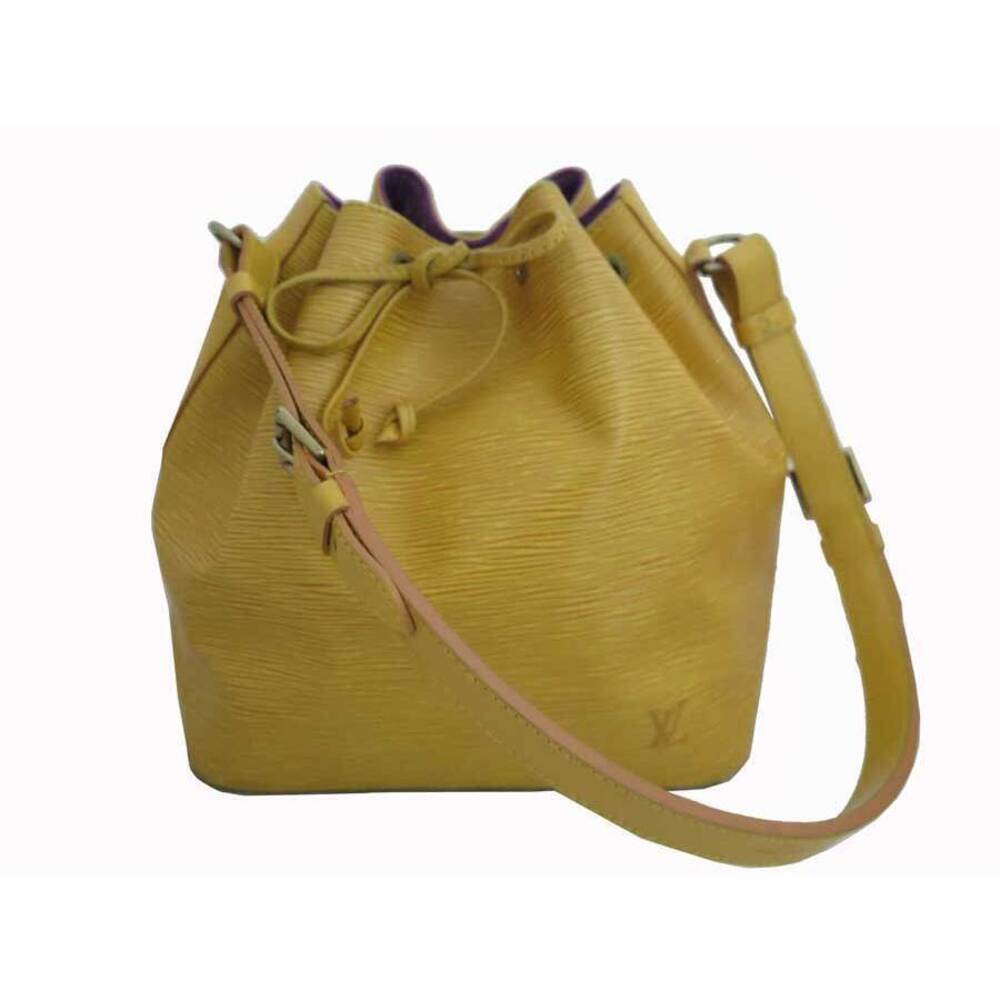 Louis Vuitton Epi bag yellow leather drawstring closure